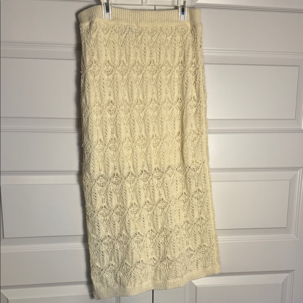 NWT A new day Cream Lace Pencil Skirt - Picture 8 of 9